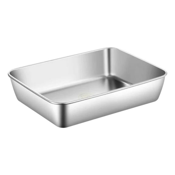 EGYMEN Stainless Steel Thickened Storage Box, Multi-Purpose Kitchen Container, Large Capacity Food Preservation Box with Lid, Heavy Duty Metal Fruit and Vegetable Basin