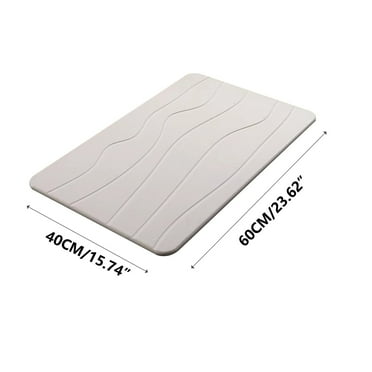 EGYMEN Stone Bath Mat, Diatomaceous Earth Shower Mat, Super Absorbent, Non-Slip, Quick Drying, Easy to Clean - Ideal for Bathroom, Shower Floor, and Kitchen Counter, 24"x16