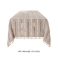 thumbnail image 1 of EGYMEN Tablecloth, Elegant Jacquard Table Cover with Tassels, Decorative Table Linen for Dining Room or Restaurant, Polyester Table Decor for Home or Event, 1 of 5