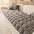 thumbnail image 1 of EGYMEN Thickened Plush Sofa Cushion, Soft Velvet Seat Pad for Living Room, Non-Slide Sofa Protector, Multi-functional Decorative Cushion, 1 of 6