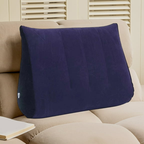 EGYMEN Thin Comfort Pillow, 14"x18" Ergonomic Low Profile Sleep Aid with Cervical Support Core, Portable Pressure Relief Headrest for Home & Travel