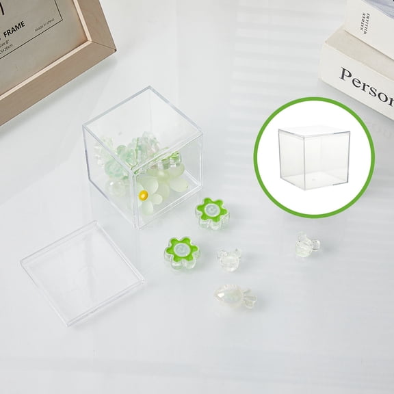 EGYMEN Transparent Storage Box, Clear Acrylic Container with Lid, Small Organizer Box for Toys and Gifts, Multipurpose Candy and Jewelry Storage Unit(S)