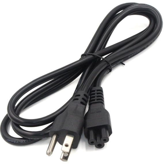 EGYMEN US 3-Prong AC Power Cable - 47.2" Laptop Charger Cord, Compatible with AC Adapters and Devices, Black