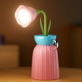 thumbnail image 1 of EGYMEN Unique Wireless Flower Lamp, Flexible Gooseneck LED Light with Vase, Rechargeable Desk Lamp with USB Charging, Cute Table Lighting for Home and Office, 1 of 7