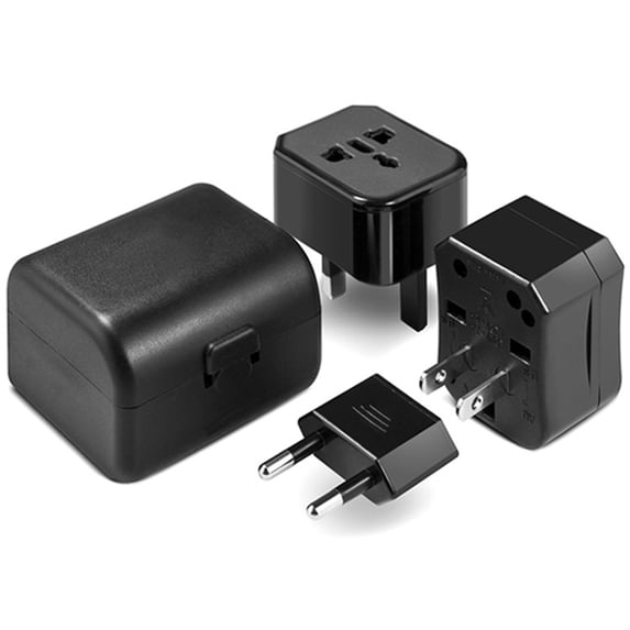 EGYMEN Universal 3-in-1 Travel Conversion Adapter with 3 Sockets for Over 150 Countries
