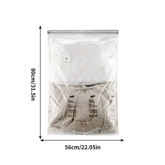 EGYMEN Vacuum Compression Bag, Space-Saving Vacuum Storage Bag for Clothes, No Pump Vacuum Seal Bag for Travel, Durable Compression Storage Bag for Bedding and Accessories
