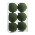 thumbnail image 1 of EGYMEN Velvet Balls Ornaments, Soft Fabric Christmas Decorations, Plush Hanging Orbs for Holiday Decor, Flocked Velvet Sphere Set for Baby Showers and Parties(Green), 1 of 6