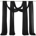 thumbnail image 1 of EGYMEN Voile Curtain Set, Elegant Sheer Wedding Arch Curtains for Ceremony Backdrop, Decorative Fabric for Party Photography, Soft Polyester Drapes for Event Decoration(Black), 1 of 8