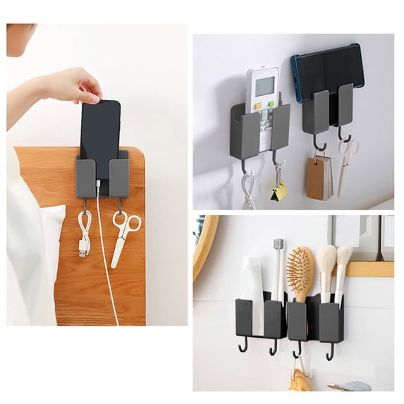 EGYMEN Wall Mounted Phone Charger, Space-Saving Mobile Holder, Bedside Charging Bracket, Bathroom and Kitchen Storage Rack