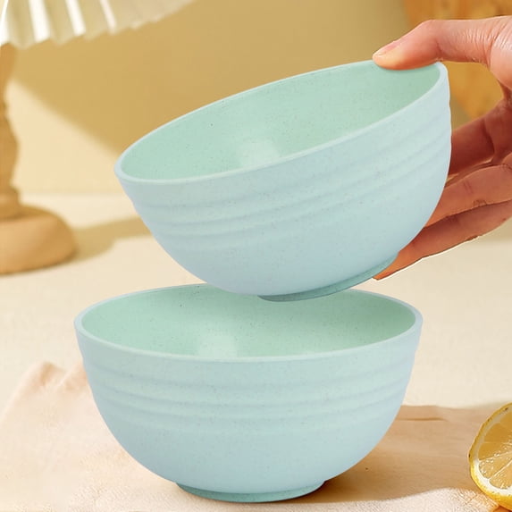 EGYMEN Wheat Straw Bowl, Eco-Friendly Cereal Bowl, Lightweight Kitchen Bowl, Microwave Safe Dinnerware, Dishwasher Safe Bowl, Non-Breakable Serving Bowl (Green)