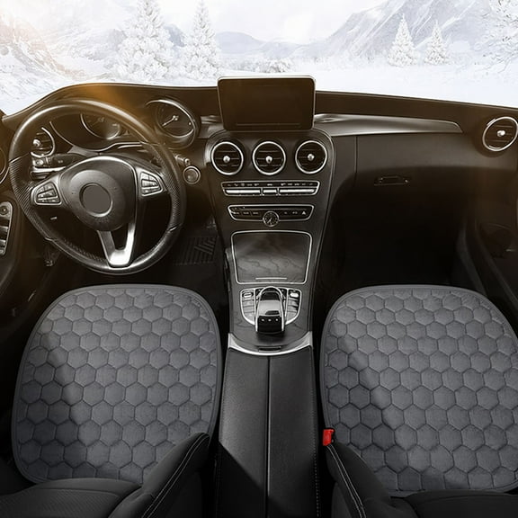 EGYMEN Winter Plush Car Seat Cushion, 20"x20" Non-Slip Warm Single Piece Cushion, Comfortable Back Support Car Cushion, Universal Fit for Cars, Trucks, SUVs