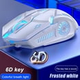 thumbnail image 1 of EGYMEN Wired Gaming Mouse, Six-Button Illuminated Game Mouse with Colorful LED, Adjustable DPI 3200 Optical Mouse, High-Performance Fashion Mouse for Laptop(White), 1 of 5
