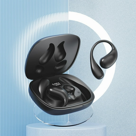 EGYMEN Wireless Earbuds, Bluetooth Headphones with LED Display, IPX5 Waterproof Sport Earphones, 48-Hour Playback Wireless Earphones, Bluetooth Earbuds with Mic and Earhooks for Workouts
