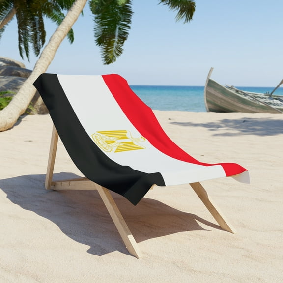 EGYPT Flag Beach Towel 2 Sizes | Egyptian Gift Cairo Giza Luxor Alexandria