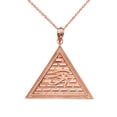 thumbnail image 1 of EGYPTIAN PYRAMID WITH EYE OF HORUS PENDANT NECKLACE IN ROSE GOLD :  10K  Pendant with 22" chain, 1 of 1