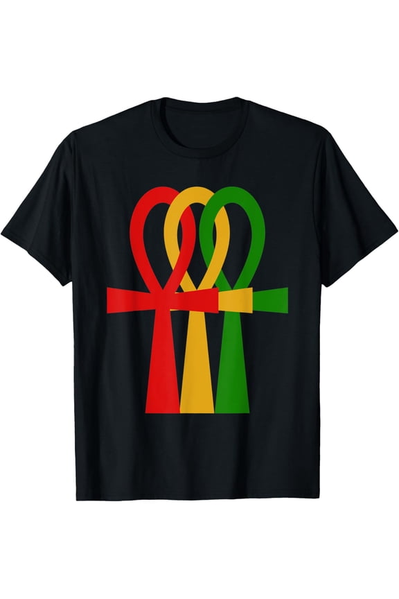 EGYPTIAN SACRED GEOMETRY ANKH CROSS KEMETIC RASTA T-Shirt mens t shirt,black,women,funny,misfits,men,journey