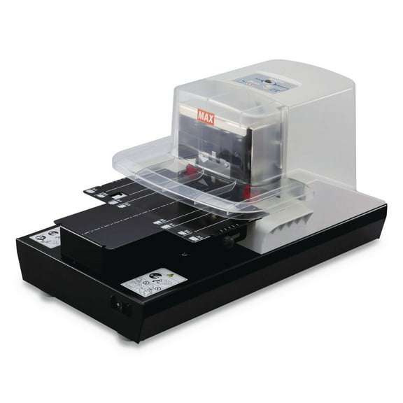 MAX EH110F 100-Sheet Capacity Professional Heavy Duty Flat Clinch Stapler - Gray
