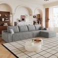 thumbnail image 1 of EHANCIS L-Shaped Cloud Sectional Sofa, Modern Modular Couch with Deep Seat & Plush Corduroy, No Assembly Required,Grey, 1 of 6