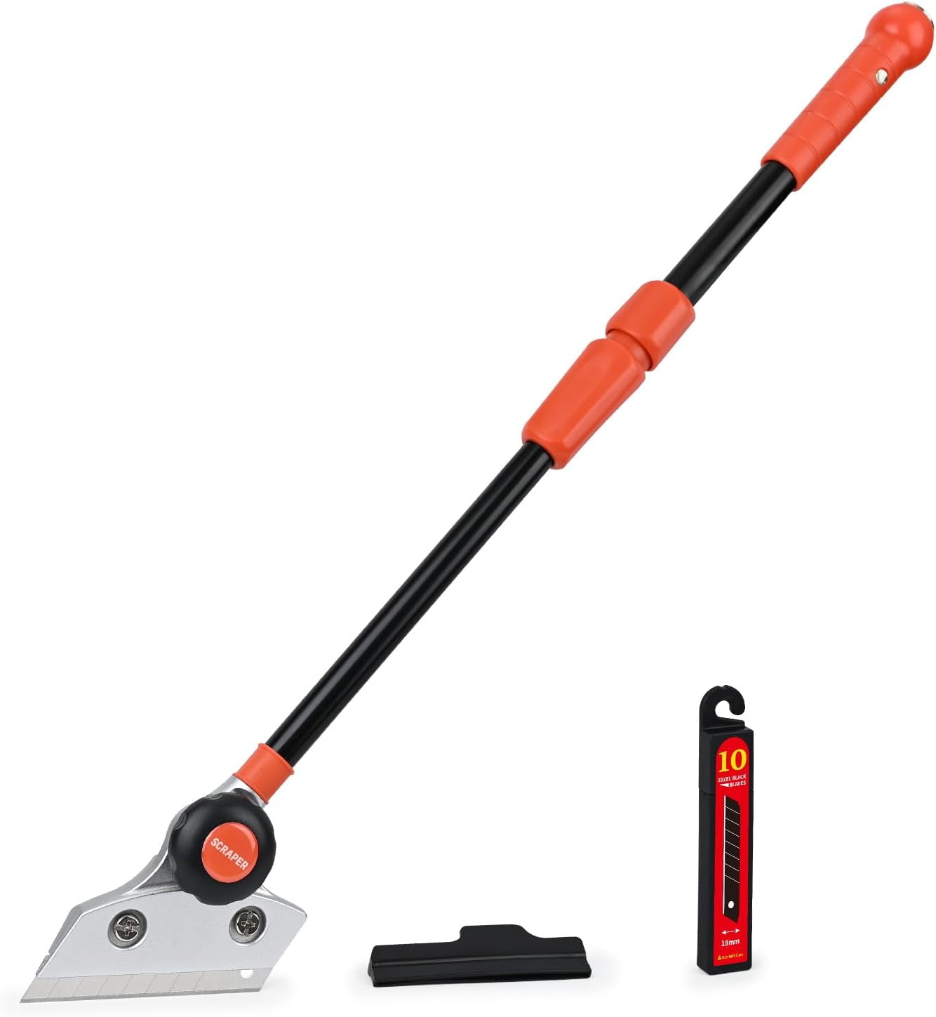 Retractable Razor Blade Scraper Long Handle Heavy Duty Floor Scraper ...