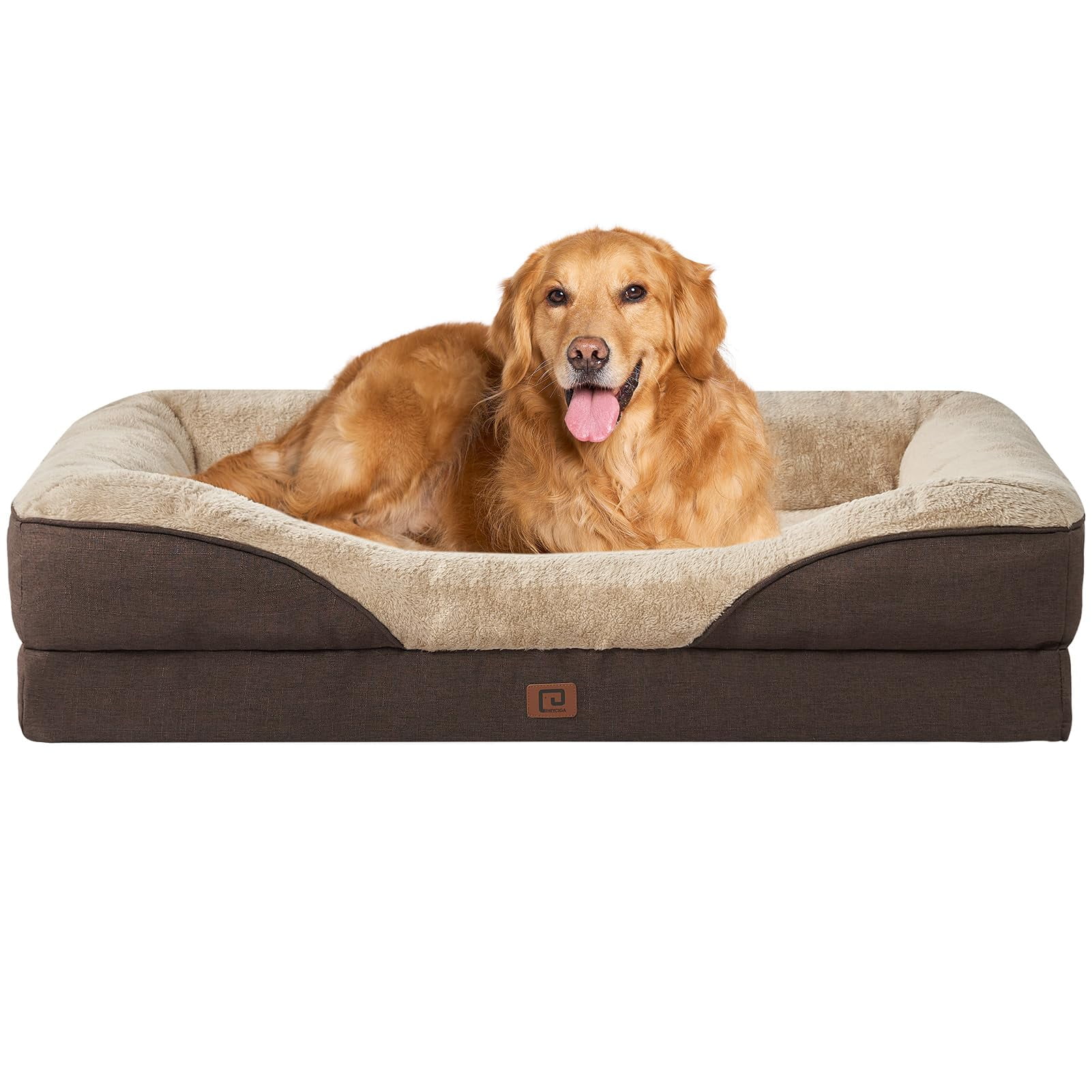 Extra Large Orthopedic Dog Bed With Sides – Memory Foam & Waterproof