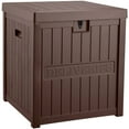 thumbnail image 1 of EHHLY 51 Gallon Resin Package Delivery Box for Outside, Lockable Secure Package Bin Delivery Box for Front Porch, Large Deck Boxes Outdoor Waterproof, Delivery Driver Snack Box for Porch, Brown, 1 of 4