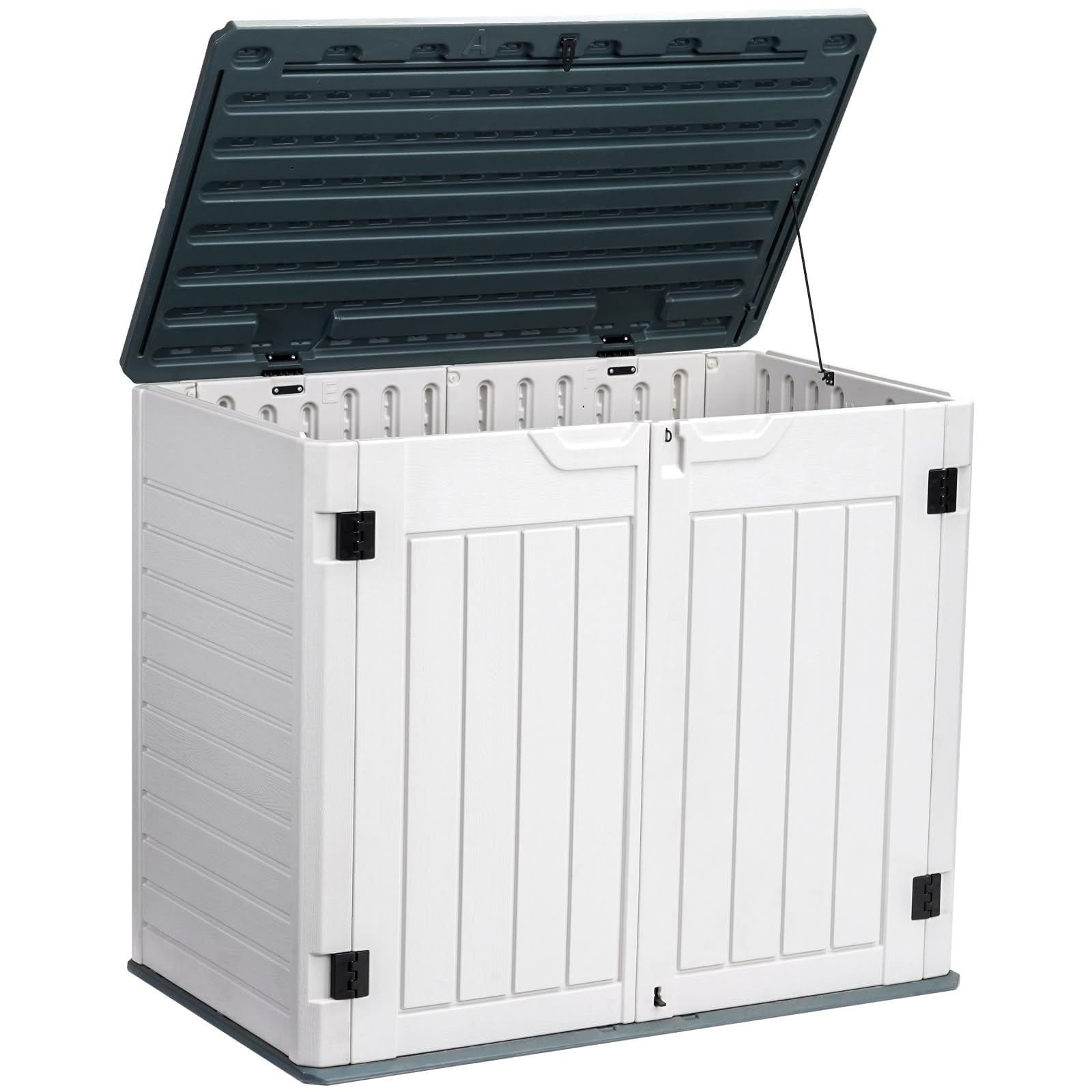 EHHLY Horizontal Resin Storage Shed 35 Cuft Garden Tool Sheds EHHLY Horizontal Resin Storage Shed 35 Cuft Garden Tool Sheds