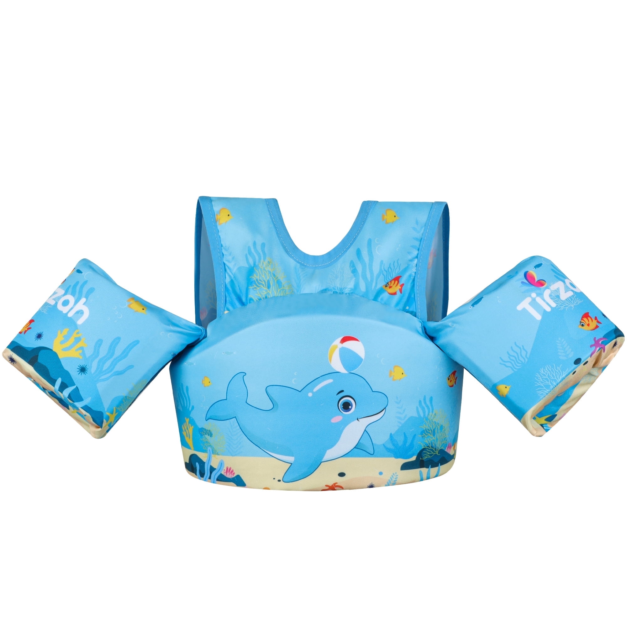 EHIOR  Swim Vest Kids Pool Floats with Shoulder Harness for 25-55 lbs Child - A Graceful Dolphin