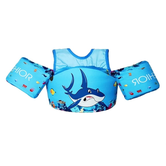 EHIOR Swim Vest Kids Pool Floats with Shoulder Harness for 25-55 lbs Child - The Powerful Shark King