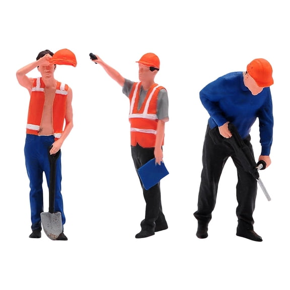 EHJRE 1/64 Scale Miniature Figures Model Simulation Construction Building Workers Mini Style A