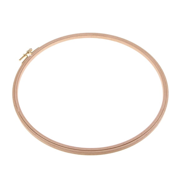 EHJRE 1 Piece Round Wooden Cross Stitch Embroidery Frame Hoop Practical Sewing Craft 29cm