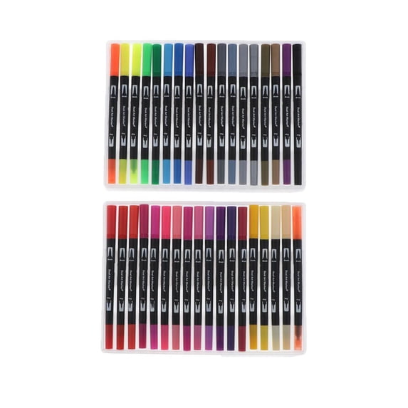 EHJRE 1 Set Multi Colors Watercolor Brush Pens Tip Non- 0.4mm/0.1mm Tips 36 Colors
