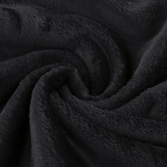 EHJRE 1 Yard Soft Flannel DIY Toy Blanket Cushion Upholstery Material Black