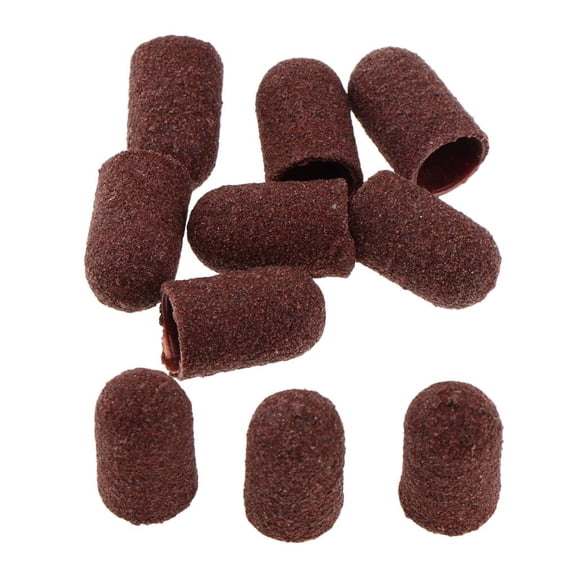 EHJRE 10 Pcs Nail Sanding Bands Grinding Head Polisher File Machine Manicure Tool - 7x13mm