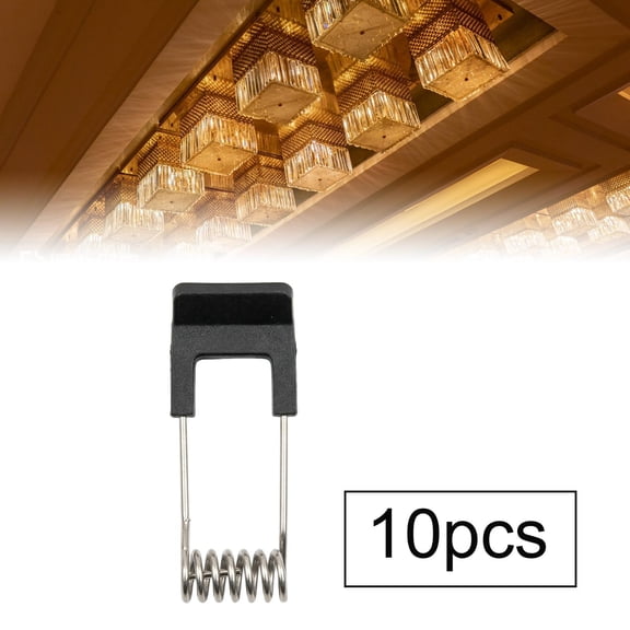 EHJRE 10 Pieces Panel Lamp Spring Clips Downlight LED Ceiling Spotlights Brackets Lighting Hardware Secure Material Compact Design Suitable for Hotel Corrid Black