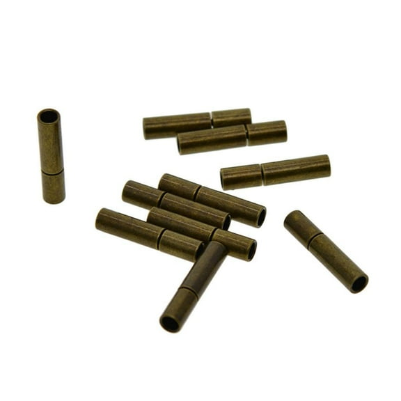 EHJRE 10 Set 2mm Brass Clasps End For Leather Cord Rope Bracelet jewelry Making Green