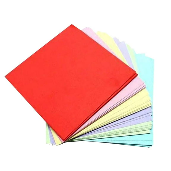 EHJRE 100 Sheets 10 Colors Double Sided Folding Origami Papers Arts Crafts 10x10cm