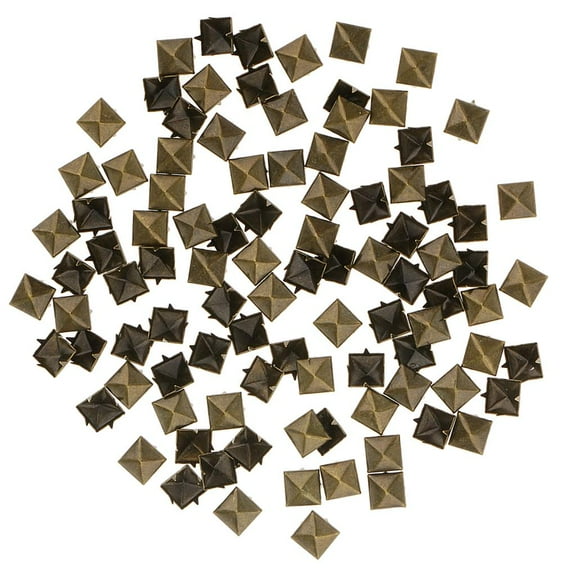 EHJRE 100Pcs Square Pyramid Rivet Studs Screw Craft DIY Embellishment Copper