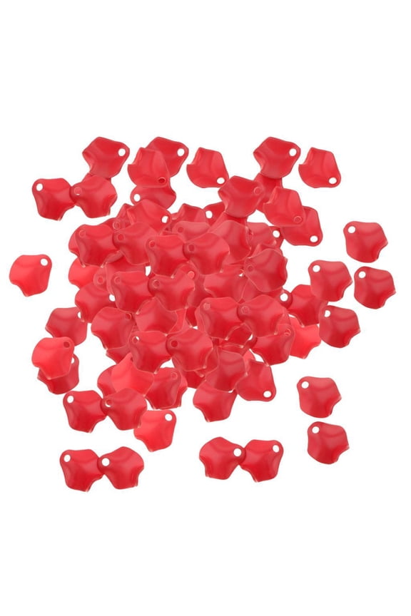 100pcs Women Petal Shape Pendants For Earrings DIY Accessories Red