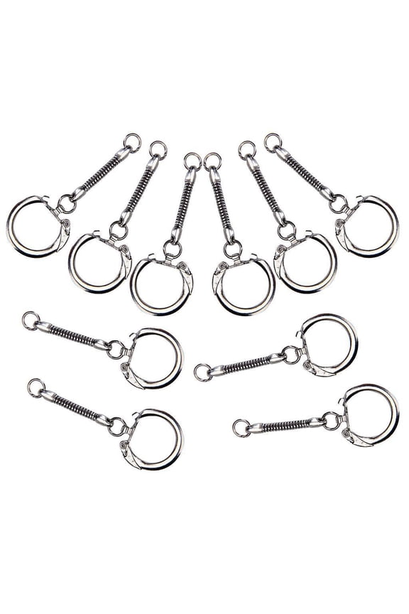 10PCS DIY Key with Snake Chain Metal Key Chains Add Beads Charms .