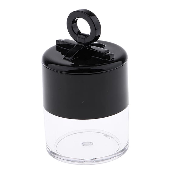 EHJRE 10g Empty Refillable DIY Make-up Loose Case Container With Soft Sponge Puff And Sifter Foundation Cosmetic Box Black + Clear