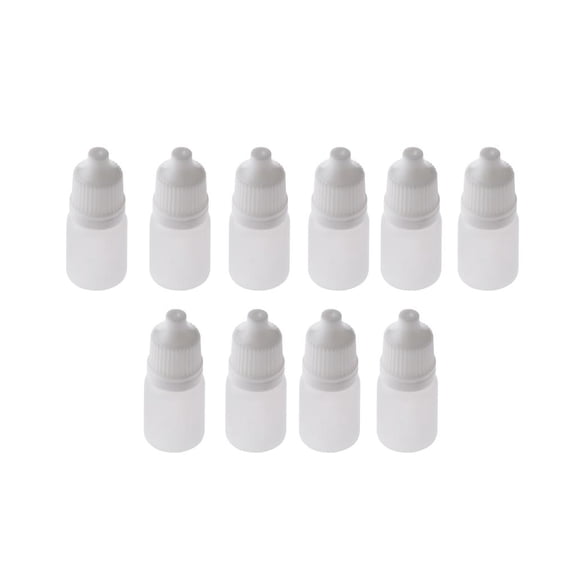 EHJRE 10pcs 5ml Dropper Vials Compressible Plastic Vacuum Ophthalmic Drops Laboratory Liquid