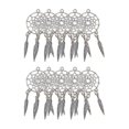 thumbnail image 1 of EHJRE 10pcs Feather Tassel Alloy Charm Pendants Findings for Jewelry Making Crafts Tibetan, 1 of 9