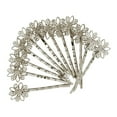 thumbnail image 1 of EHJRE 12 Piece Flower Filigree Hair Clips Hair Pins Headwear Findings, 1 of 8