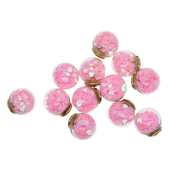 EHJRE 12 Pieces Clear Glass Bubble Ear Pin Back Stud Jacket DIY Earrings Pink