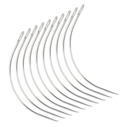 EHJRE 12PCS Silver Hair Bun extension Curved Weaving Needle For Making Lace Wig Hair Accessories Tools