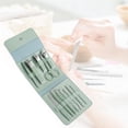 thumbnail image 1 of EHJRE 12Pcs/Set Portable Manicure Set, Ear Spoon, Scissors, for Men Women Nail Clipper Kit Nail Files with PU Leather Bag Sharp Tweezers , Green, 1 of 8
