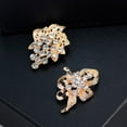 thumbnail image 1 of EHJRE 12Px Charming Gold White Rhinestones Brooches Wedding Bouquet Kit Brooch Pin, 1 of 9