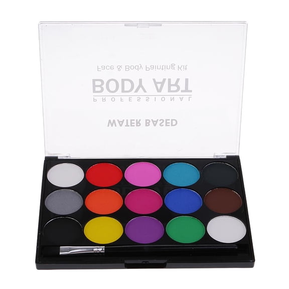 EHJRE 15 Body Paint Palette Set Halloween Makeup Kit Painting Witch Pumpkin