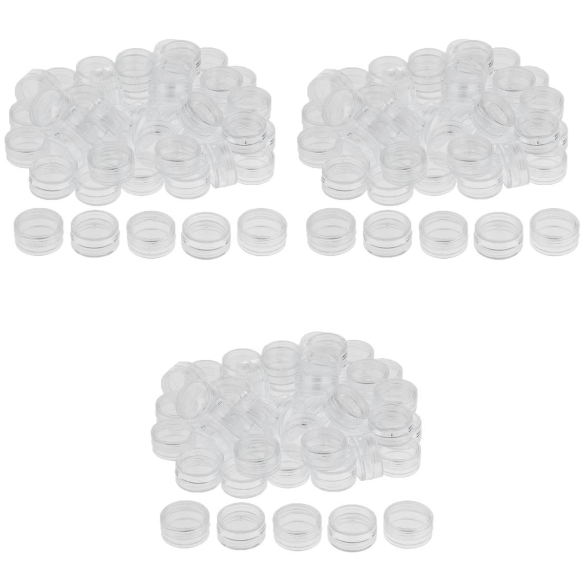 EHJRE 150/Set Travel Round Cosmetic Container Jar Bottle Refillable 2g 3g 5g for Store Liquid Eye Shadow Nails Lotion Oils