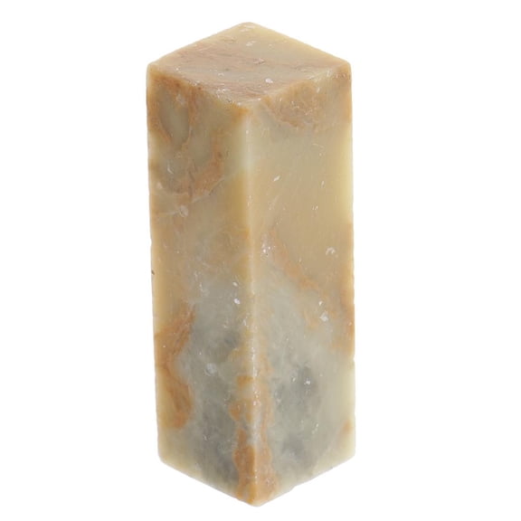 EHJRE 1Pack Natural Qingtian Stone Stamp Seal Block Handmade for Brush